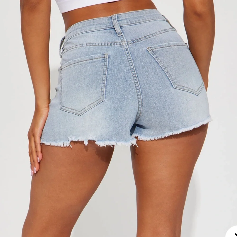 Just My Type Ripped Stretch Denim Shorts - Picture 2 of 4
